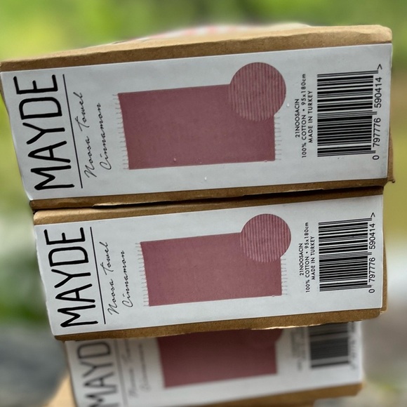 New Mayde Home Travel Bath 'Beach towel’ NWT 100% Natural cotton lightweight - Picture 2 of 4